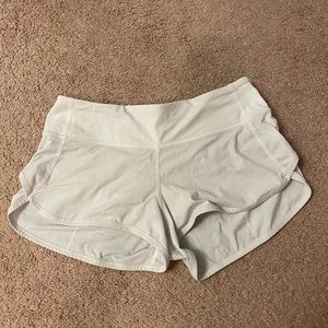 White Lulu Lemon Shorts